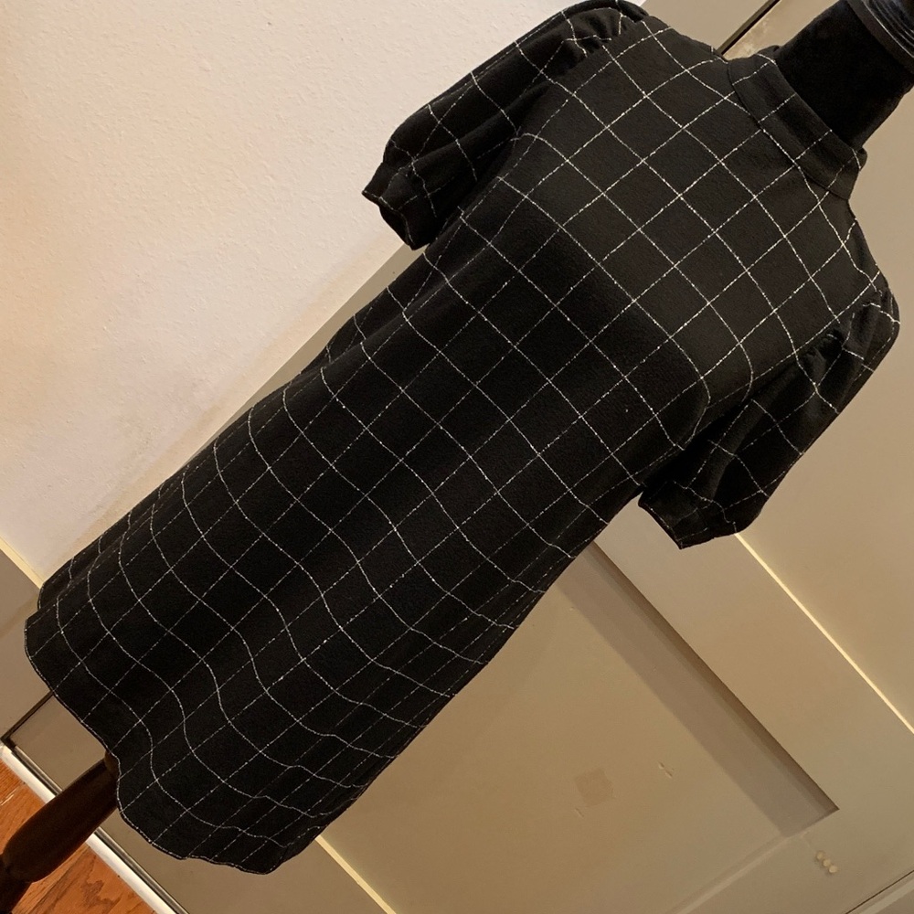 LOFT Black and White Patterned Dress